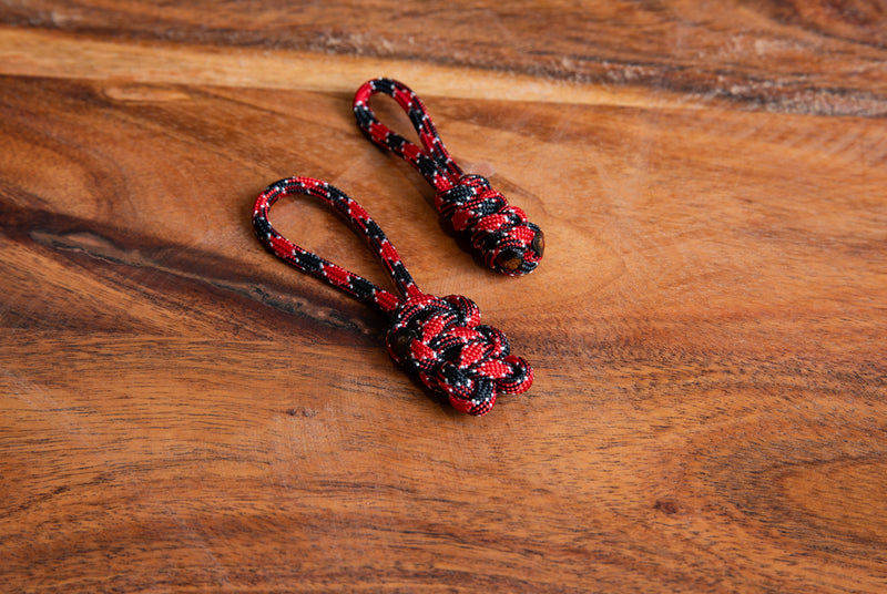 Red Camo Paracord Zipper Pulls