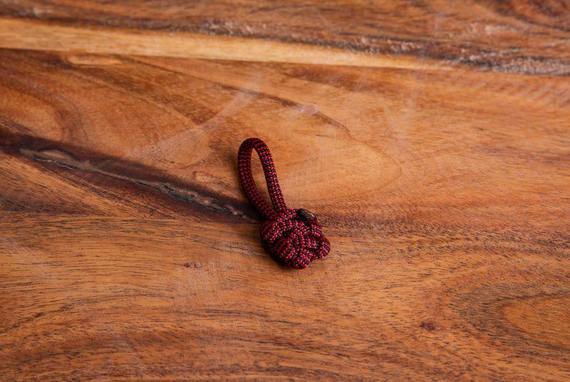 Red Black Striped Paracord Zipper Pulls