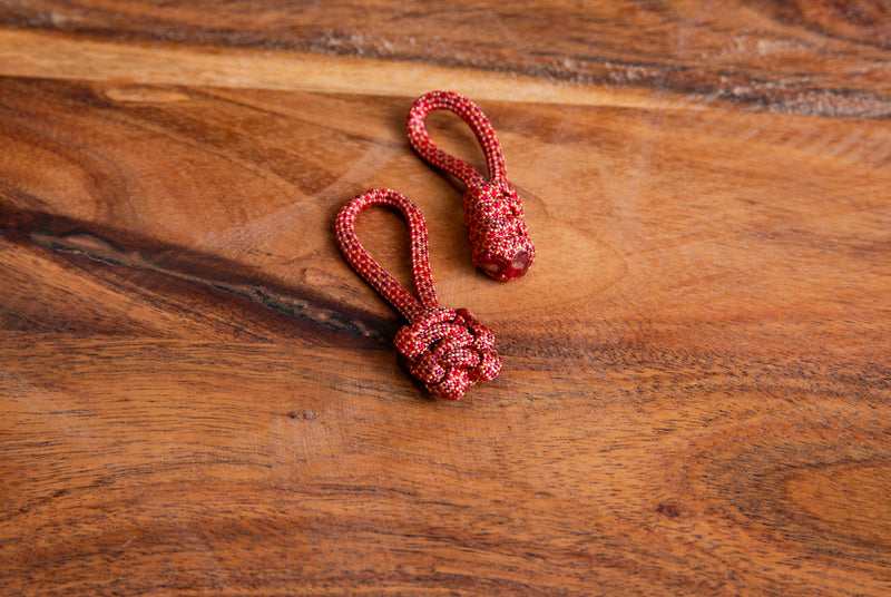 Brilliant Orange Sunset Paracord Zipper Pulls