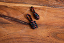Red Black Stripe Paracord Zipper Pulls