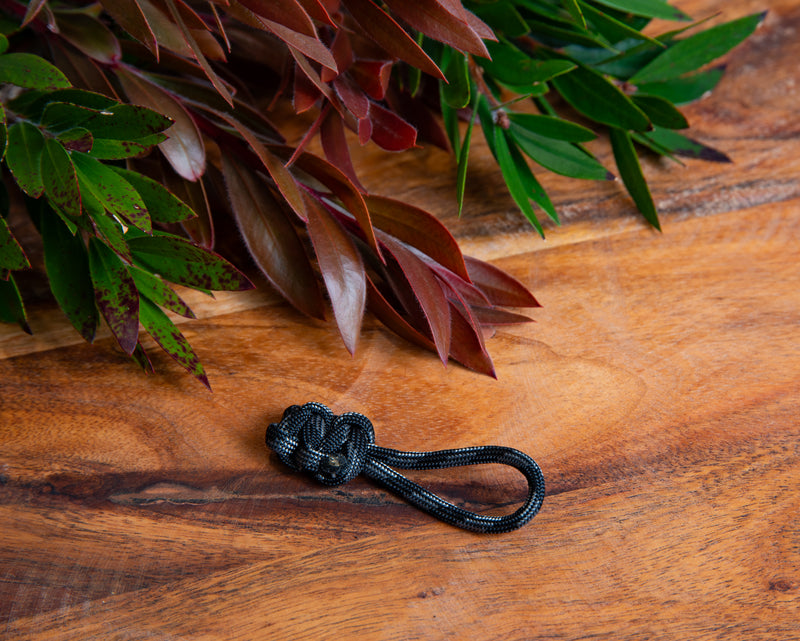 Black Grey Stripes Zipper Pulls
