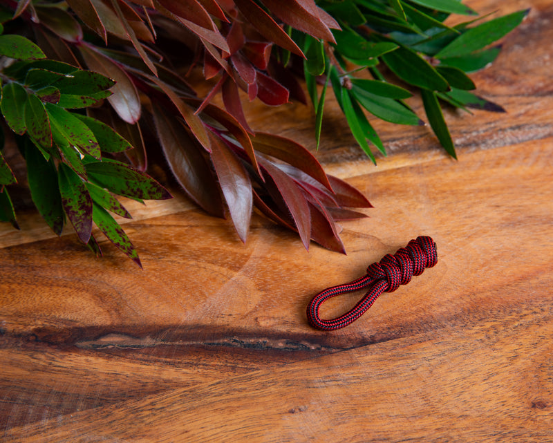 Firefighter Red Paracord Zipper Pulls