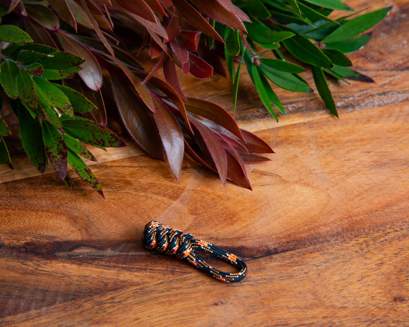 Orange Camo Paracord Zipper Pulls