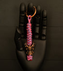 Cotton Candy Samurai Cat Keychain