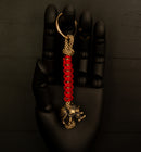 African Rhino Vibrant Red Hiena Keychain