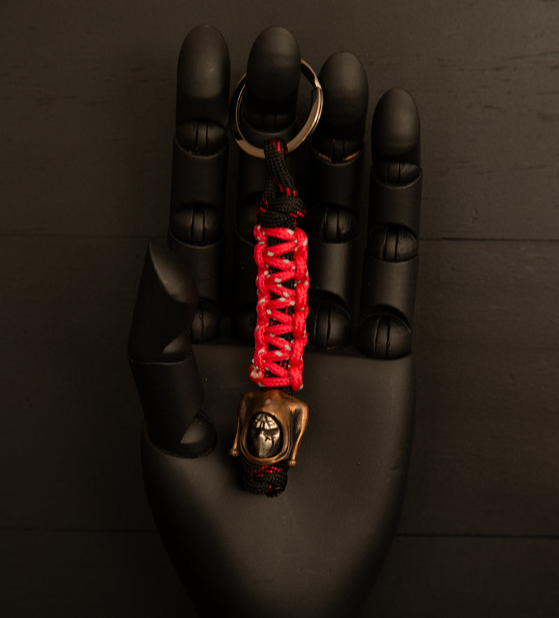 Mortal Masked Warrior Black & Red Keychain