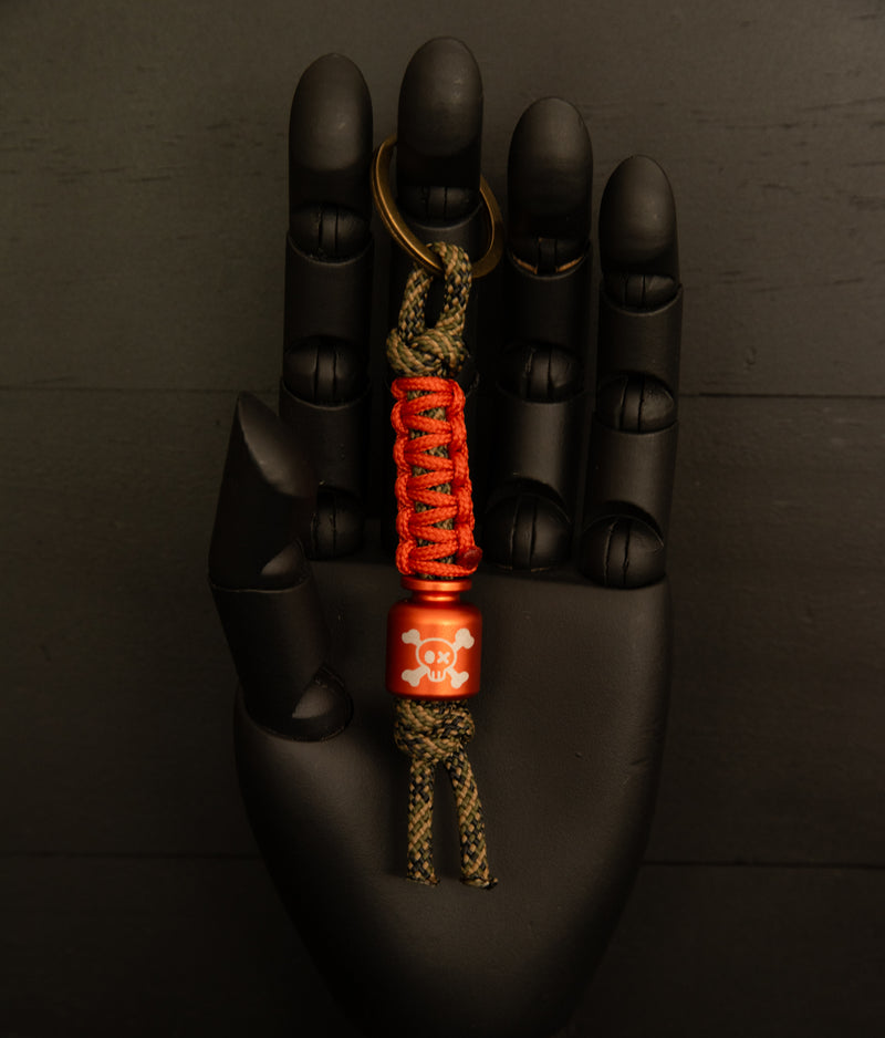 Toxic Poison Beaded Burnt Keychain