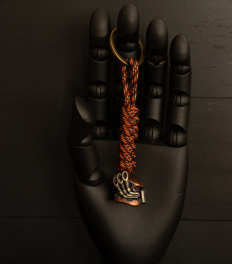 Angry Truck Orange Keychain