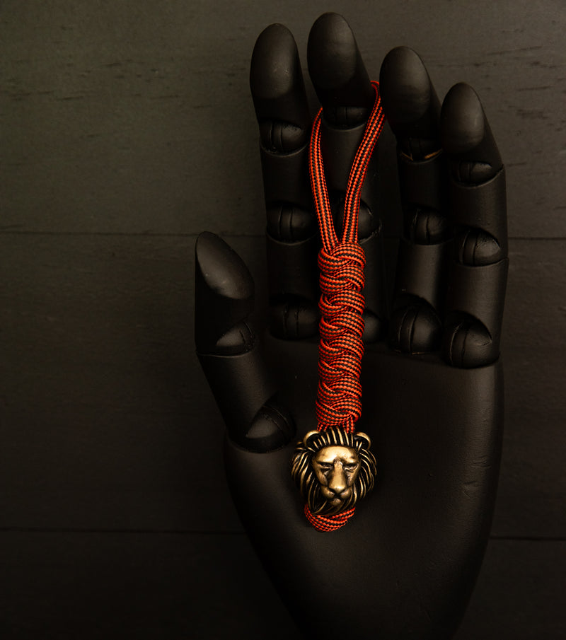 Kiburi Lion Striped Orange Lanyard