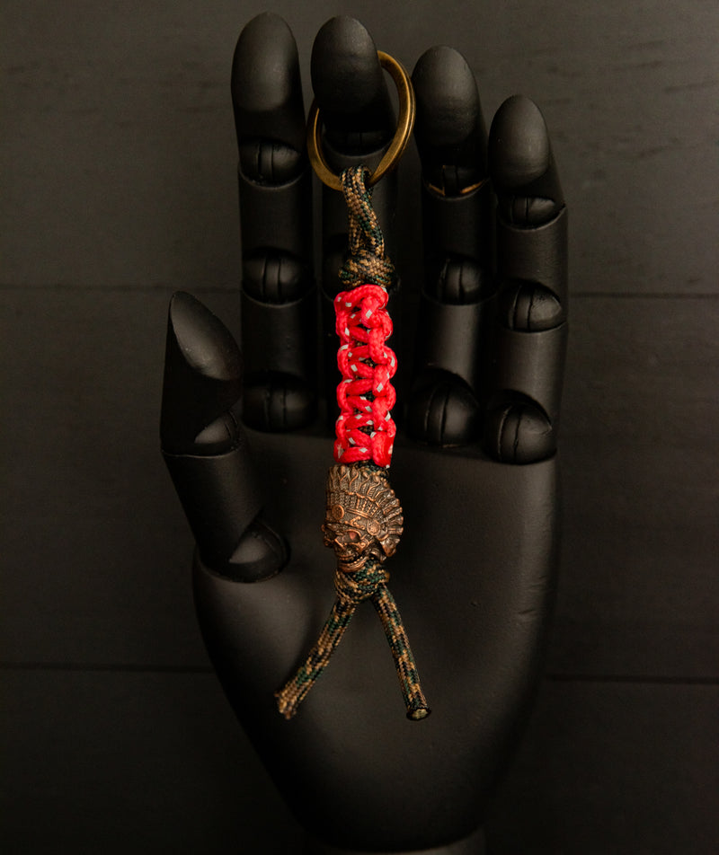Indian Skeleton Camo Keychain
