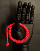 Solid Paracord Bracelet Reflective Red