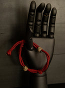 Beaded Paracord Bracelet Burgundy Cheetah