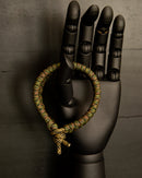 Green Foliage Over Black Coals Bracelet