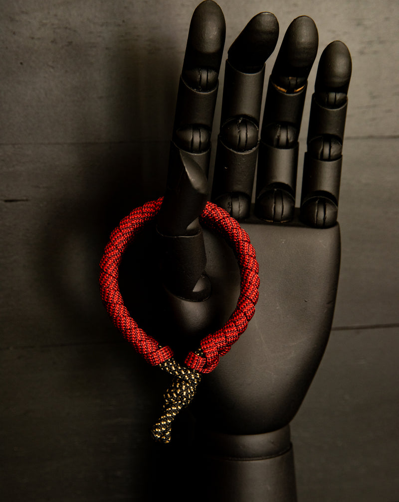 Firey Red over Bush Paracord Bracelet