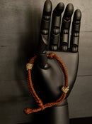 Beaded Paracord Bracelet Chocolate Brown
