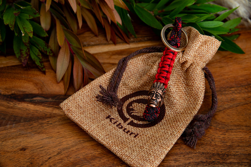 American Indian Burnt Red Keychain