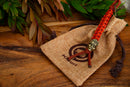 Striped Orange American Indian Keychain