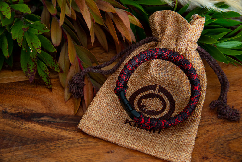 Red Ember Buckled Paracord Bracelet