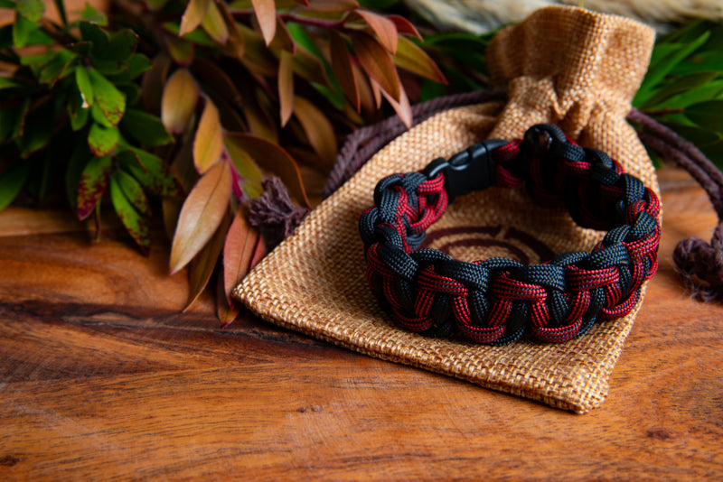Black and Red Ladder Bracelet