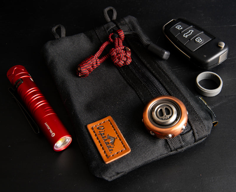 Red Black Striped Paracord Zipper Pulls