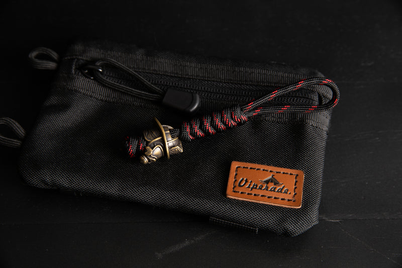 Red and Black Fire Fighter Lanyard