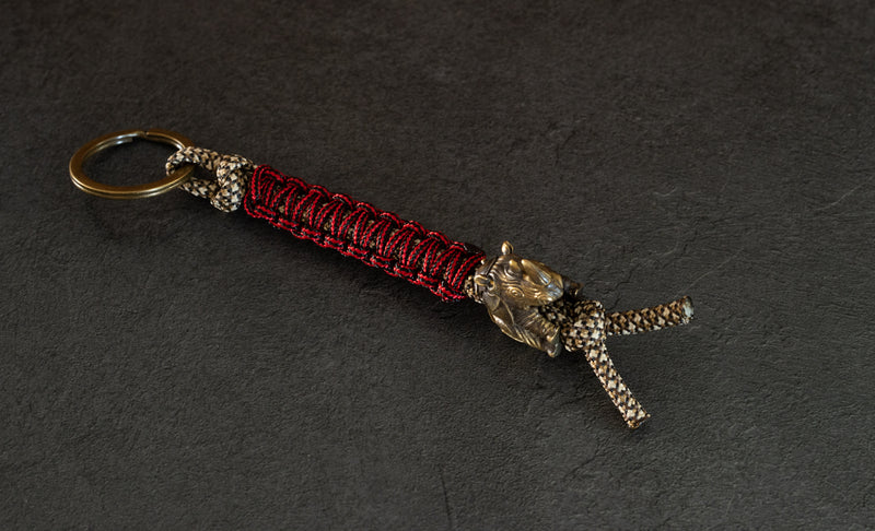 African Rhino Red Hiena Keychain