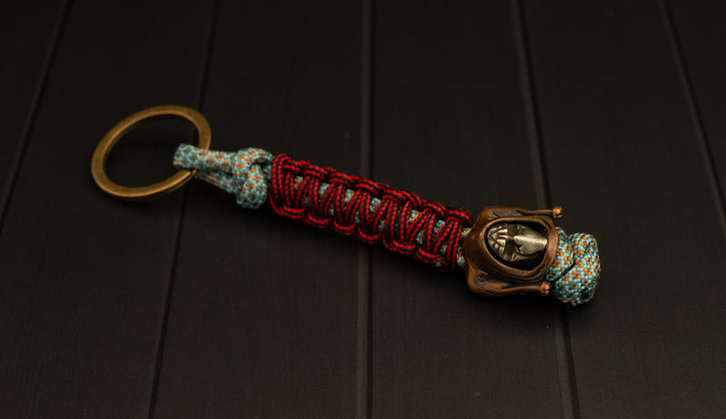 Masked Mortal Warrior Blue Keychain