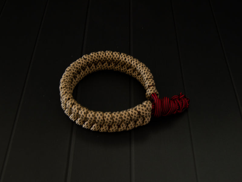 Diamond Beige over Spotted Red Bracelet