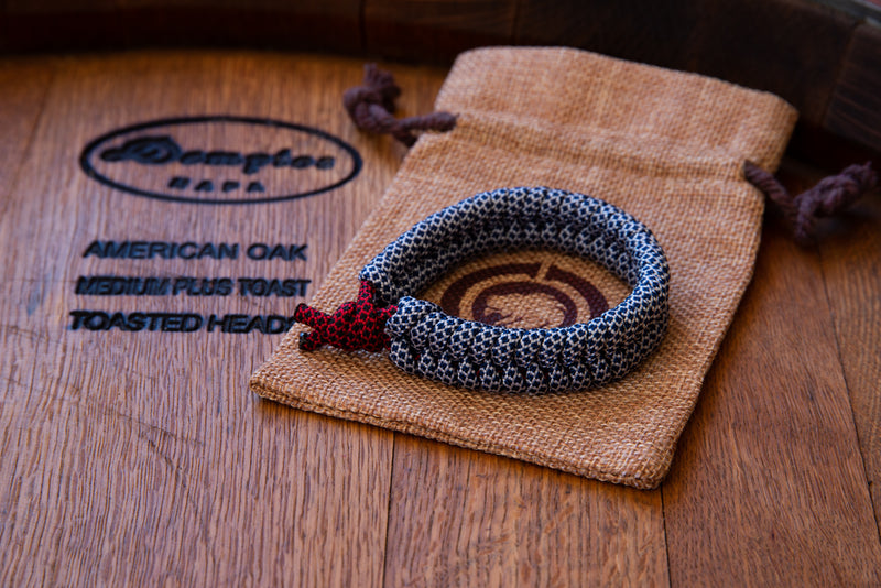 Navy Blue Spotted Red Bracelet