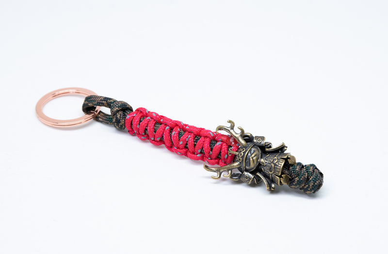 Japanese Samurai Cat Keychain