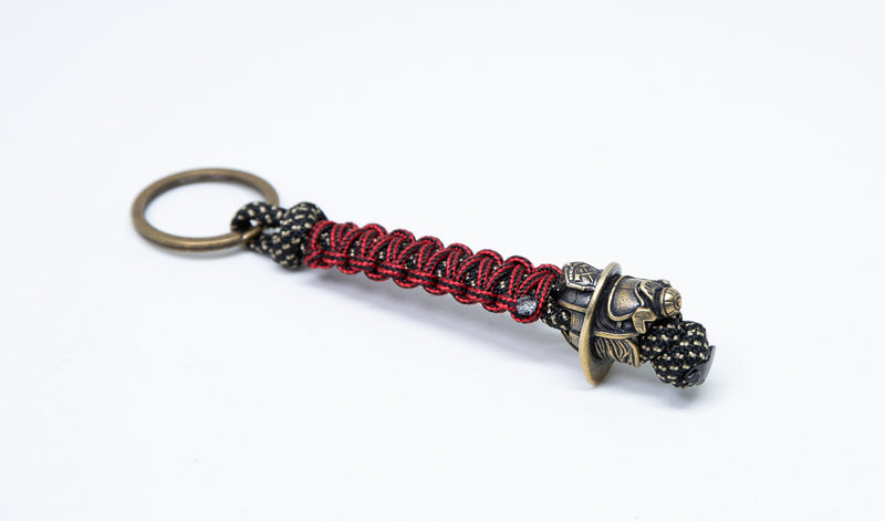 Fire Fighter In The Bush Keychain