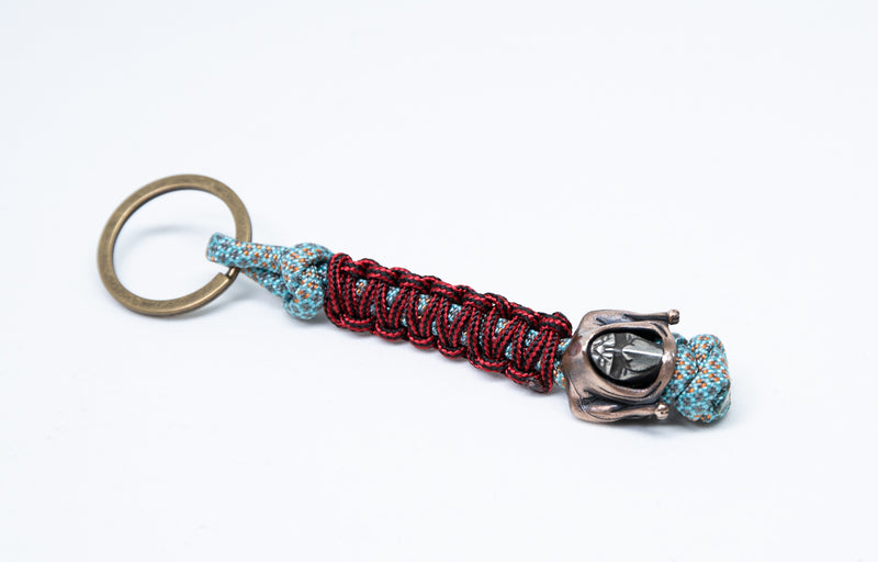 Masked Mortal Warrior Blue Keychain
