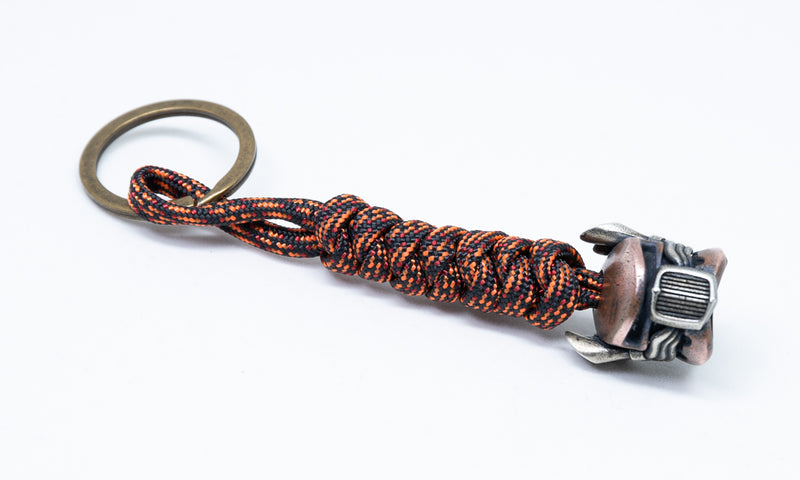 Angry Truck Orange Keychain