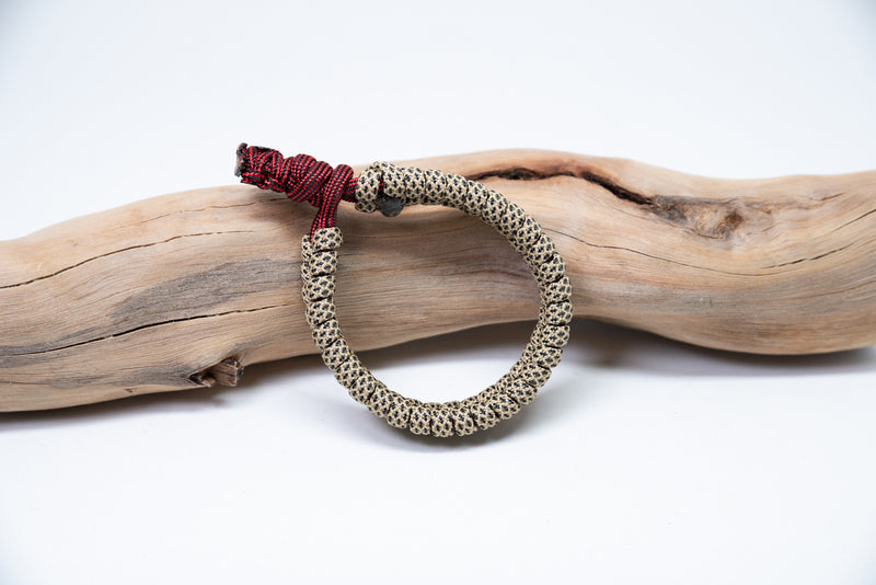 Diamond Beige over Spotted Red Bracelet