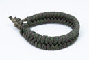 Green Foliage Over Black Coals Bracelet
