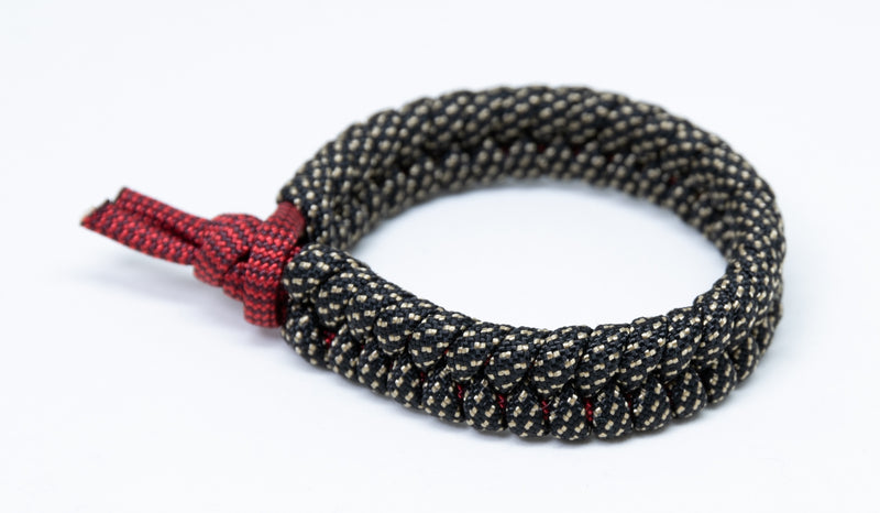 Black Diamond and Red Paracord Bracelet