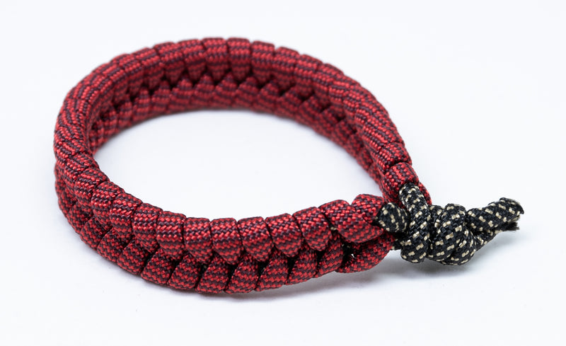 Firey Red over Bush Paracord Bracelet