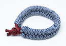 Navy Blue Spotted Red Bracelet