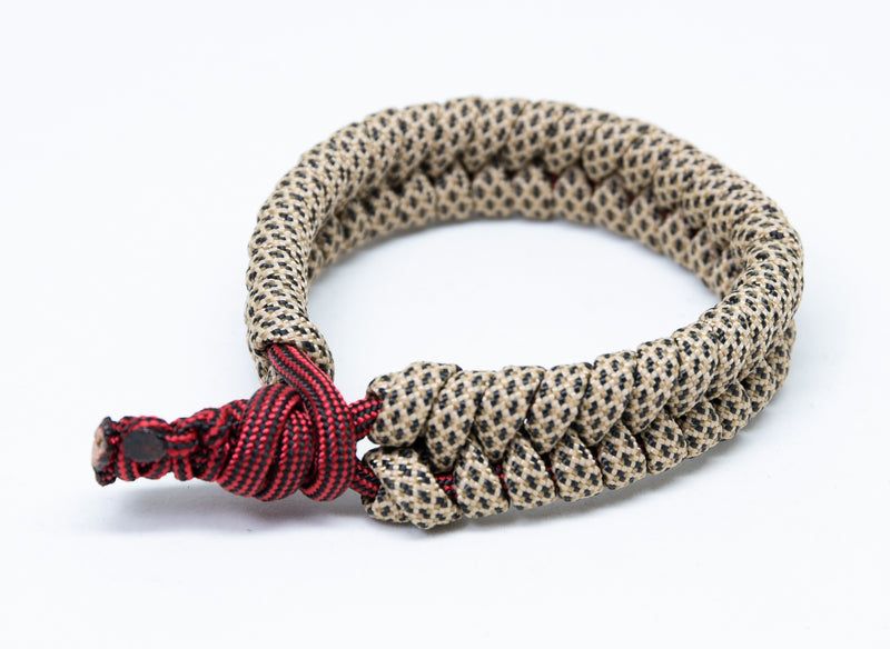 Diamond Beige over Spotted Red Bracelet