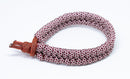 Spotted Pink Over Amber Orange Paracord Bracelet