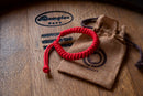 Solid Paracord Bracelet Vibrant Red