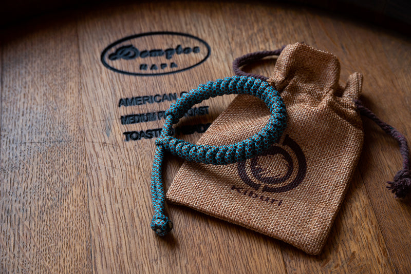 Solid Paracord Bracelet Turquoise Burgundy