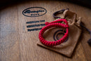 Solid Paracord Bracelet Reflective Red