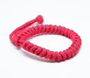 Solid Paracord Bracelet Reflective Red