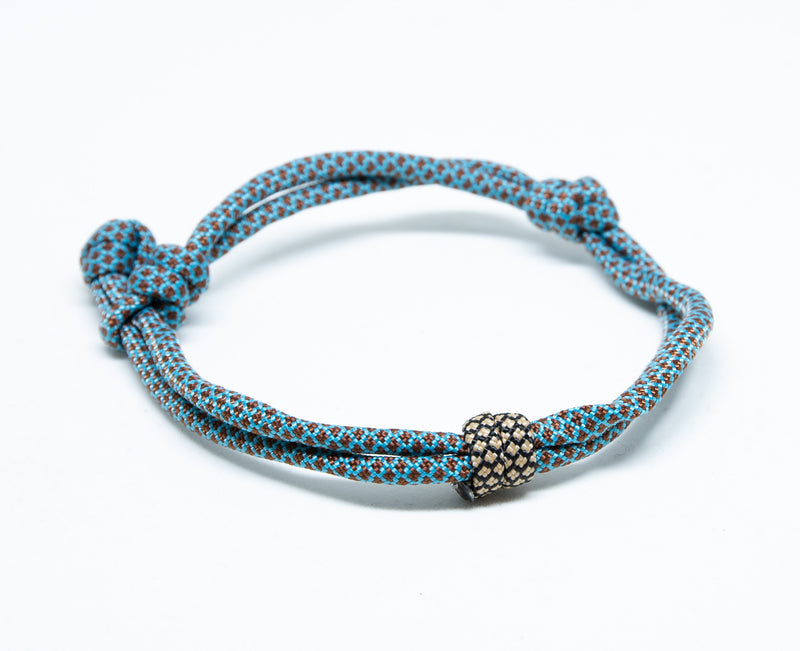 Beaded Paracord Bracelet Turquoise Cheetah