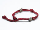 Beaded Paracord Bracelet Burgundy Cheetah