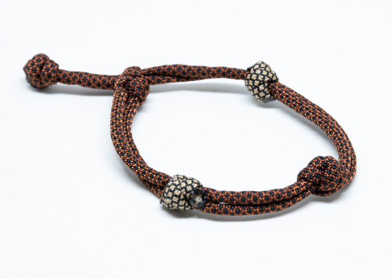 Beaded Paracord Bracelet Chocolate Brown
