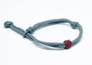 Beaded Paracord Bracelet Turquoise Red