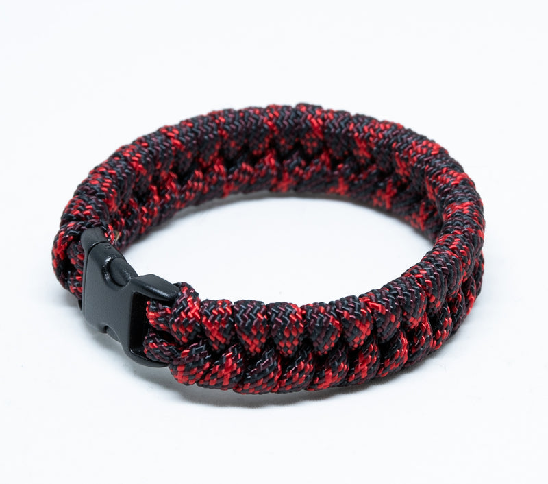 Red Ember Buckled Paracord Bracelet