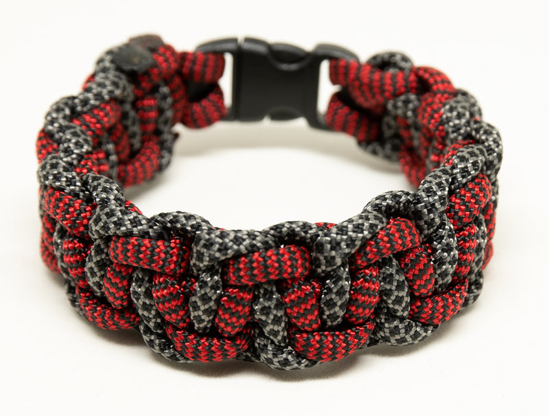Black Honeycombe Red Ladder Bracelet